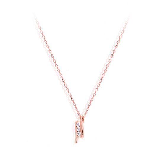 Collier Trilogie Or Rose 9 carats